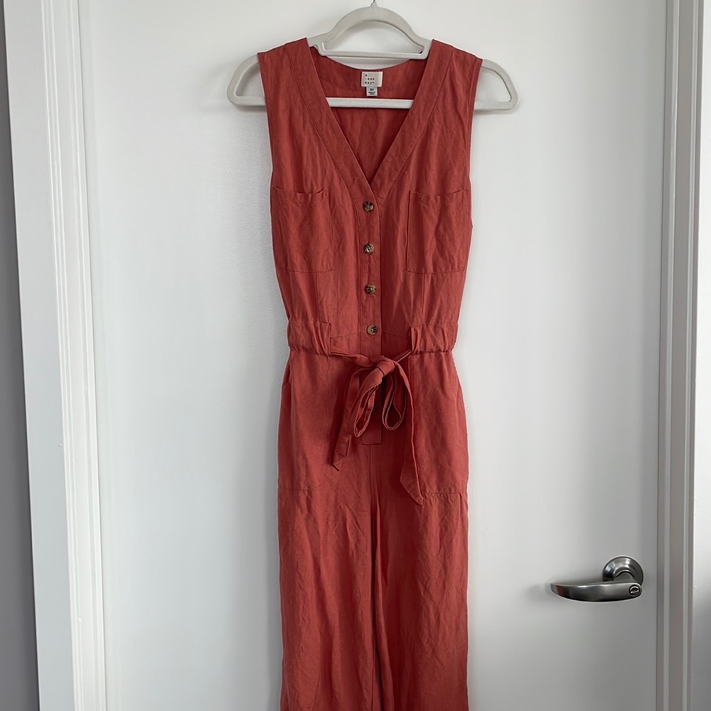 Jumpsuit - washed out coral color